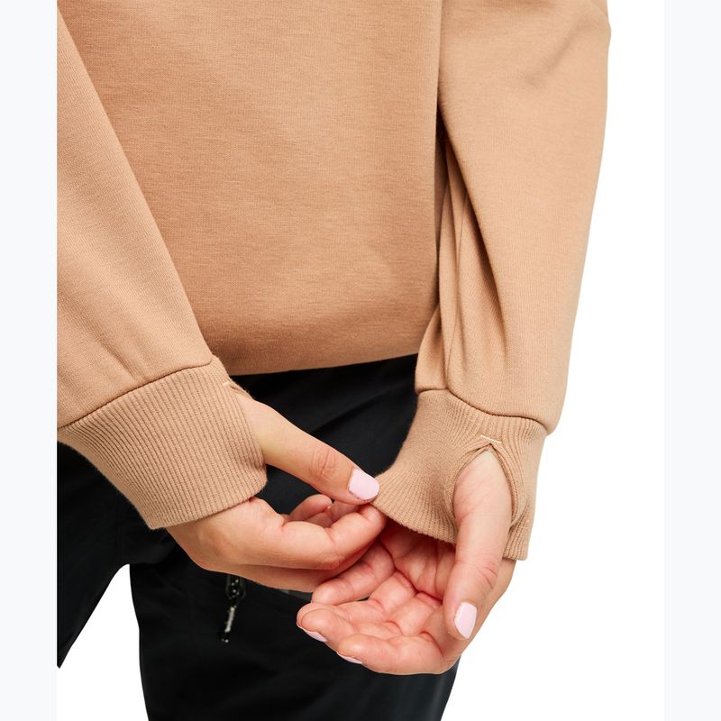 Felpa da snowboard donna ROXY Liberty Hoodie cafe au lait 7