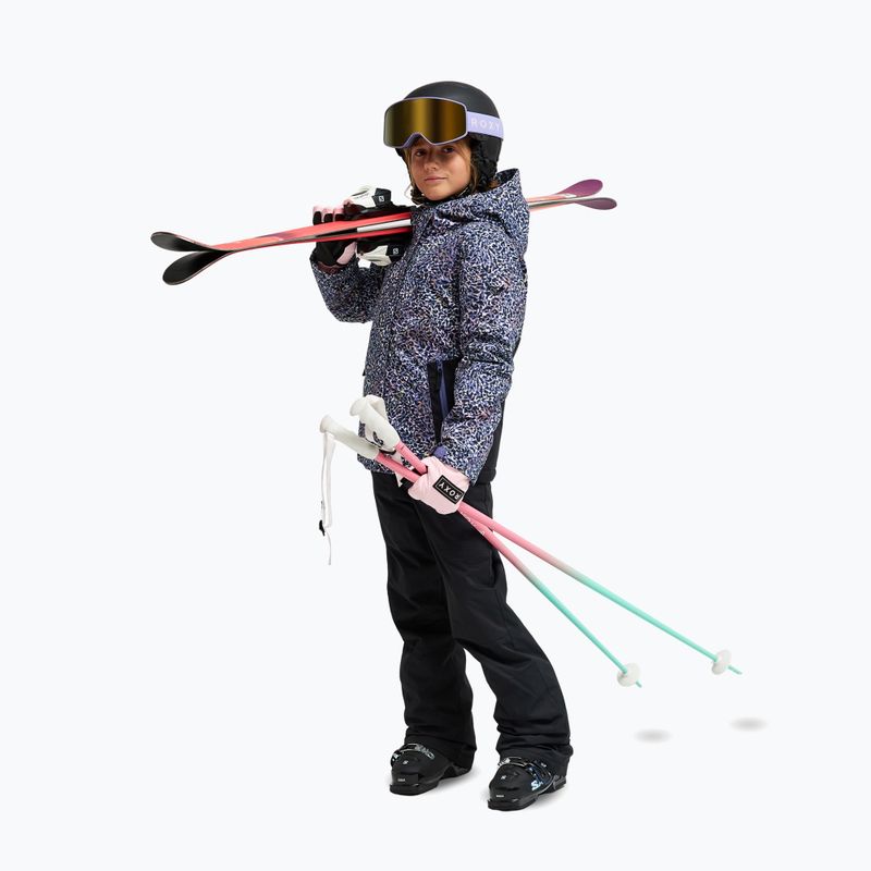 Giacca da snowboard per bambini ROXY Snowflare true black wildin out rg 2