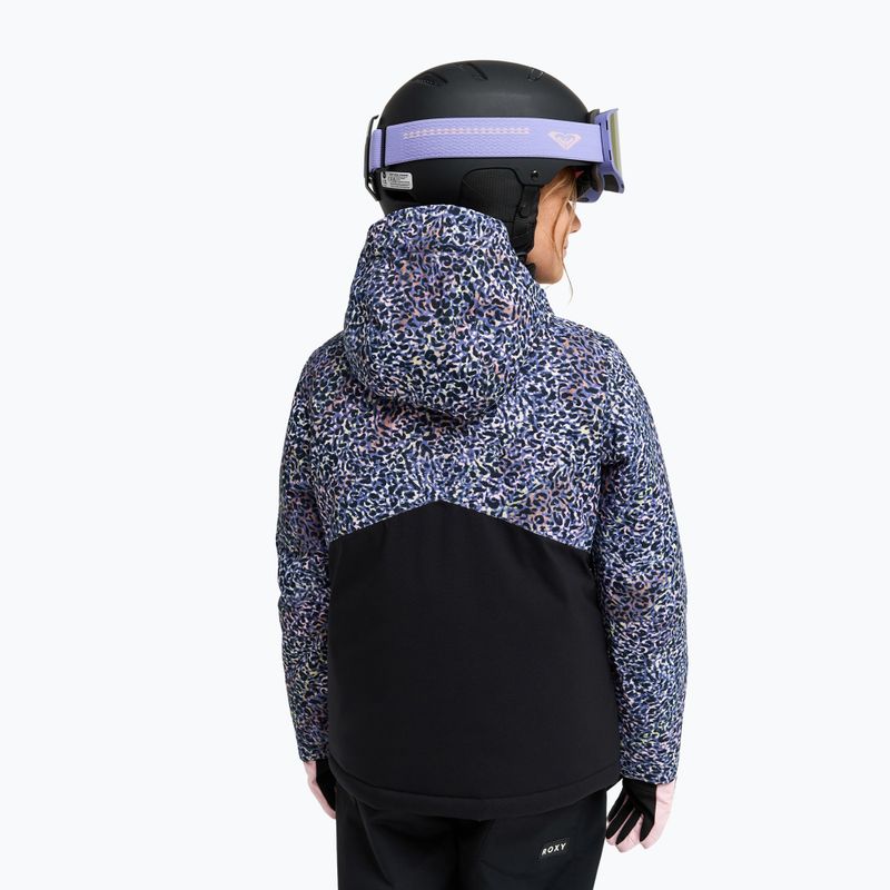 Giacca da snowboard per bambini ROXY Snowflare true black wildin out rg 3
