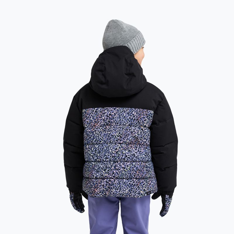Giacca da snowboard per bambini ROXY Snowyhill Printed Puffy true black wildin out rg 3