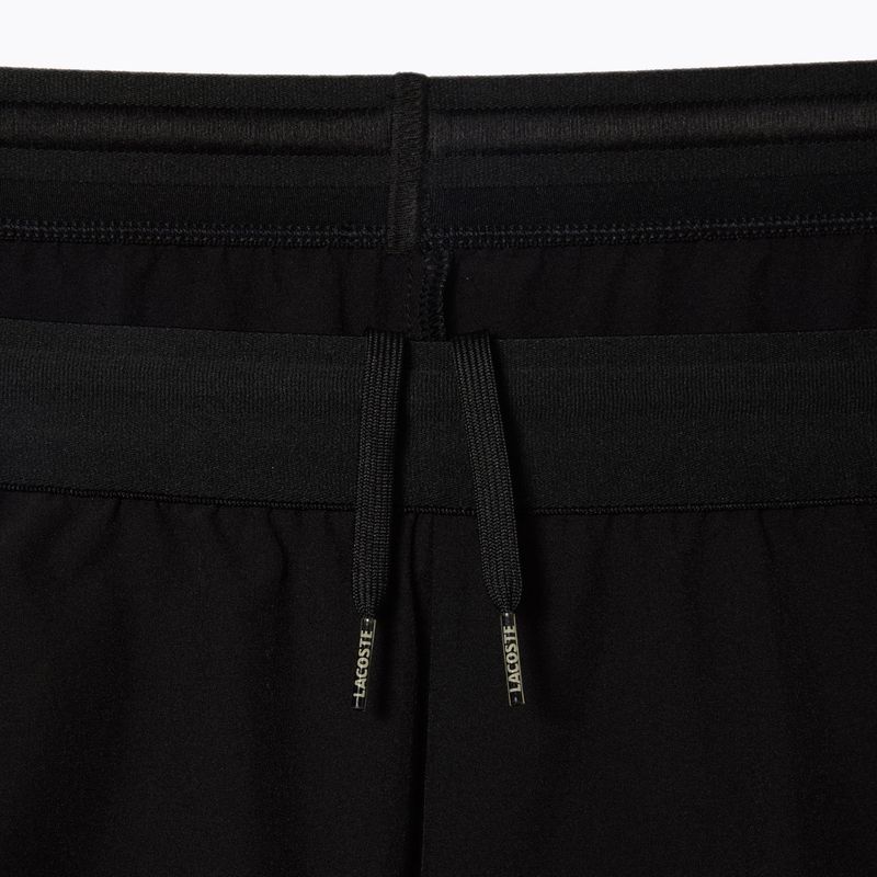 Pantaloncini da tennis Lacoste da uomo GH7452 nero 4