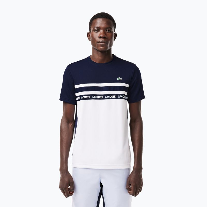 T-shirt Lacoste uomo TH7515 bianco/blu navy