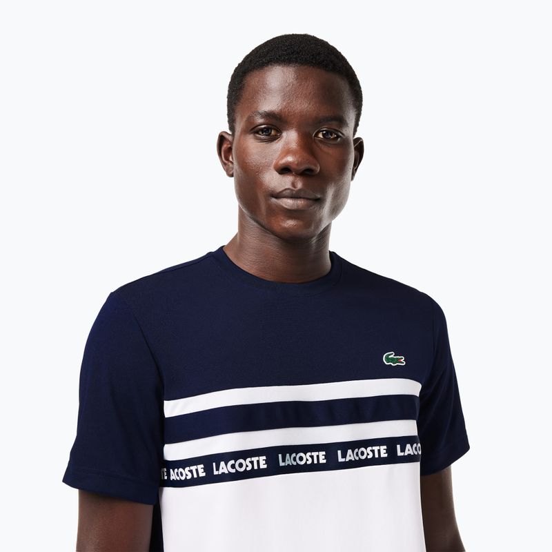 T-shirt Lacoste uomo TH7515 bianco/blu navy 3