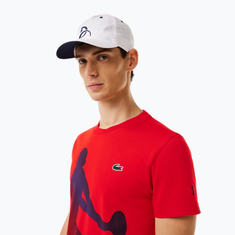 Lacoste Tennis X Novak Djokovic, set camicia + cappellino in ribes rosso 3