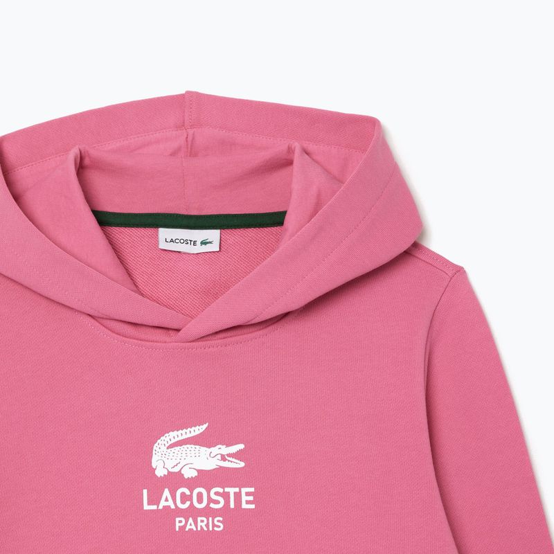 Felpa Lacoste da bambino SJ3004 rosa reseda 3