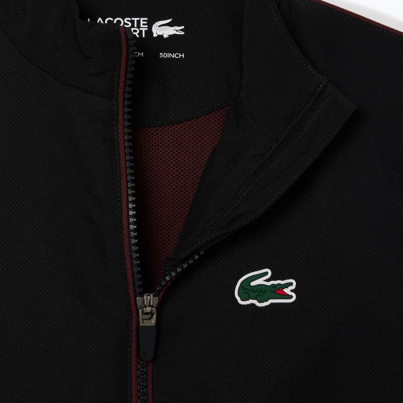 Tuta da ginnastica Lacoste da bambino WJ2450 nero / expresso 8