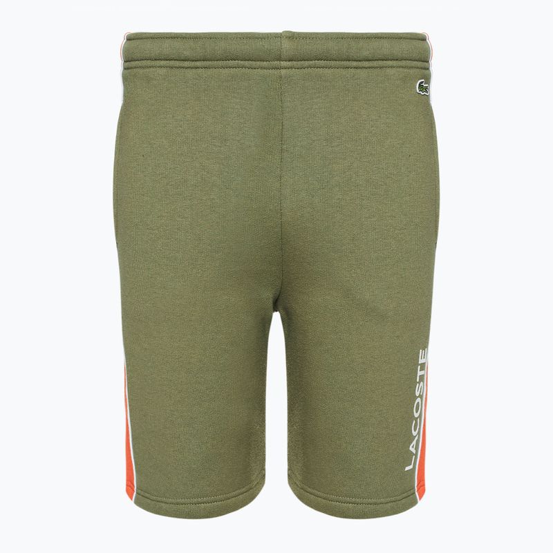 Pantaloncini Lacoste da bambino GJ2462 kaki-buoy