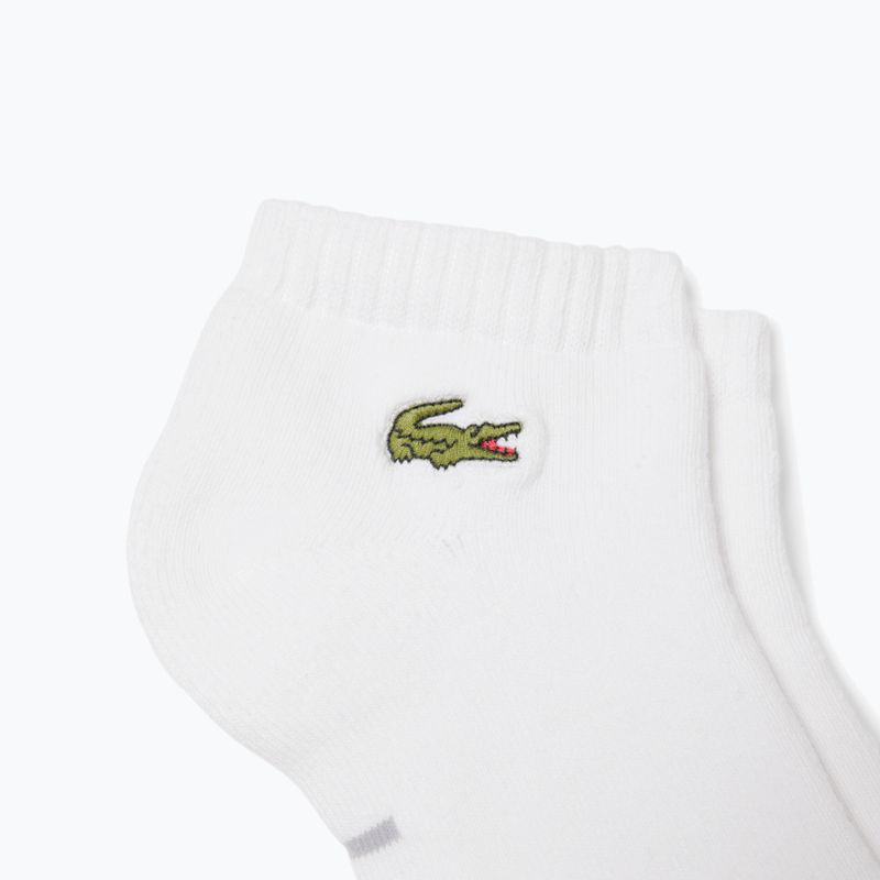 Calzini Lacoste da uomo RA2653 2 paia bianco/bianco 2