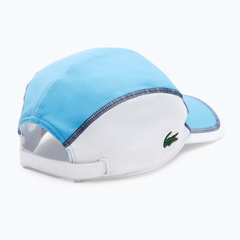 Cappello da baseball Lacoste da uomo RK7574 blu argentino/bianco 2