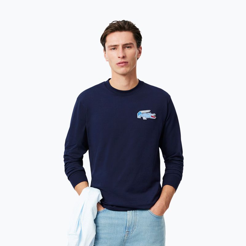 Lacoste uomo maniche lunghe TH3586 blu navy