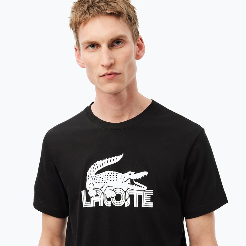 Maglietta Lacoste da uomo TH2508 nero/bianco 3
