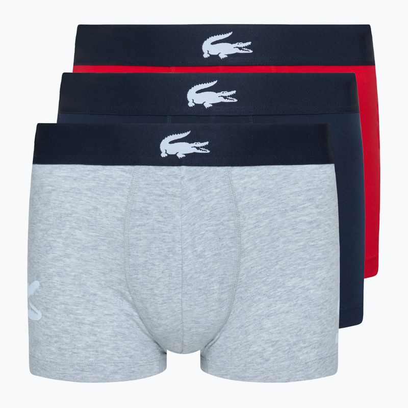 Lacoste boxer 5H1803 BCK 3 paia blu navy/argento porcellana/rosso