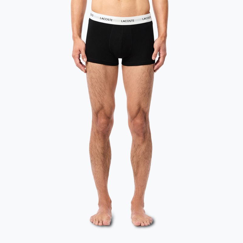 Lacoste boxer uomo 5H5150 3 paia nero/bianco/argento chine 4