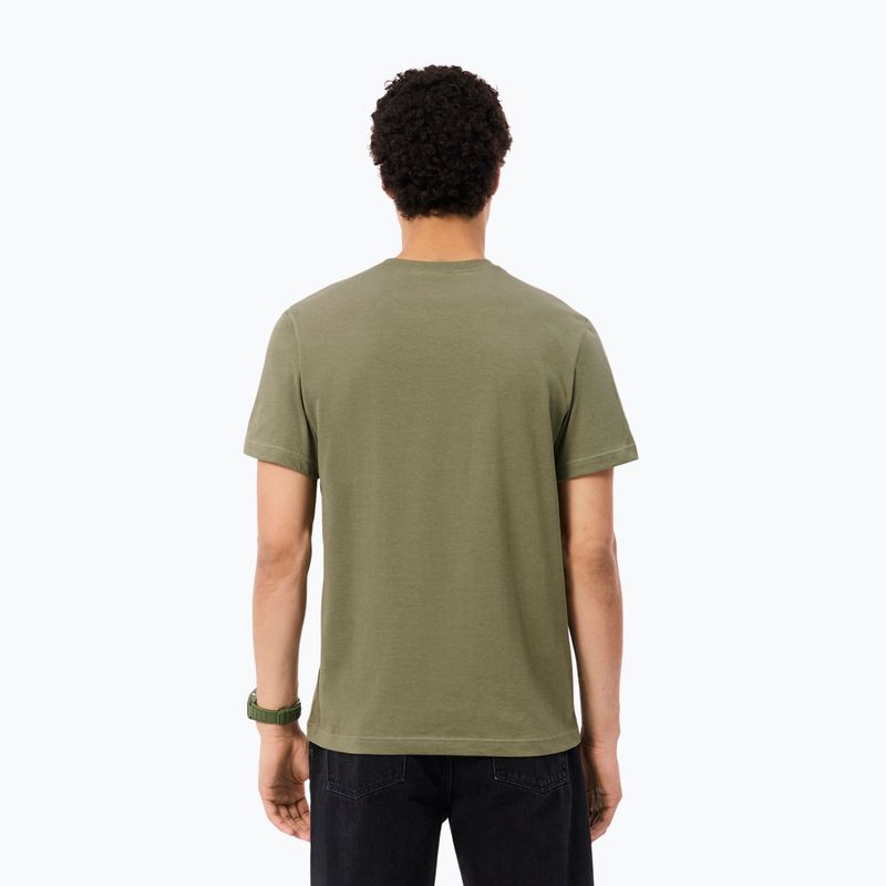 T-shirt da uomo Lacoste TH5133 khaki 3