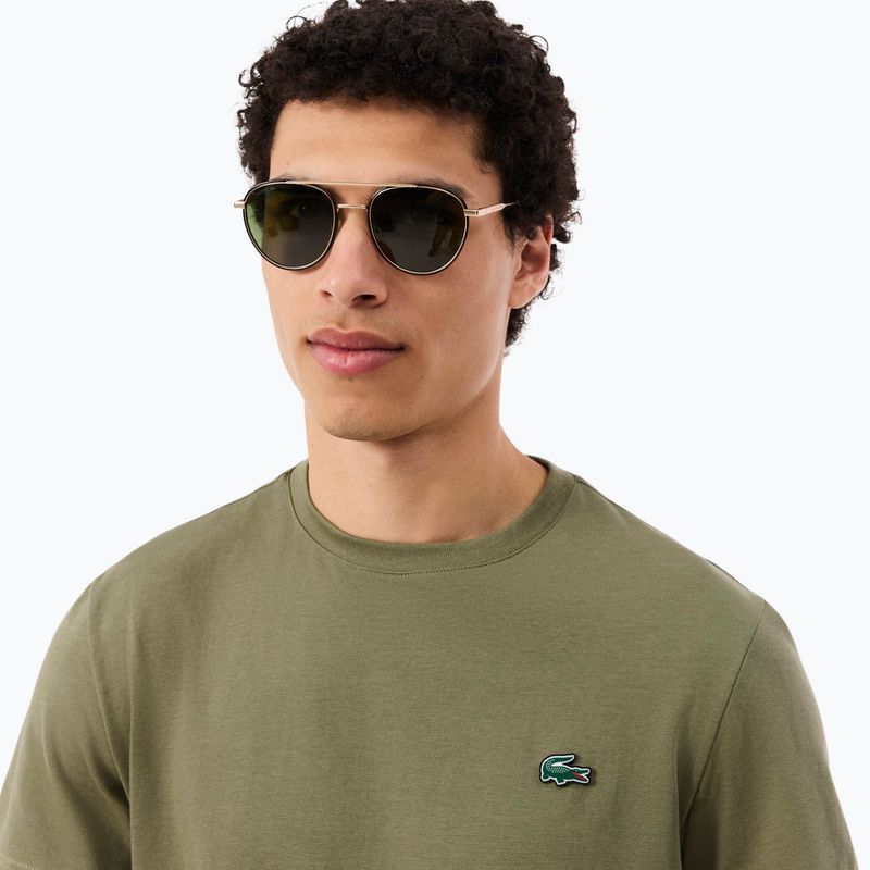 T-shirt da uomo Lacoste TH5133 khaki 4
