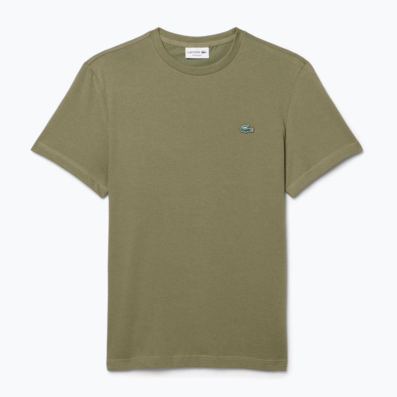 T-shirt da uomo Lacoste TH5133 khaki 5