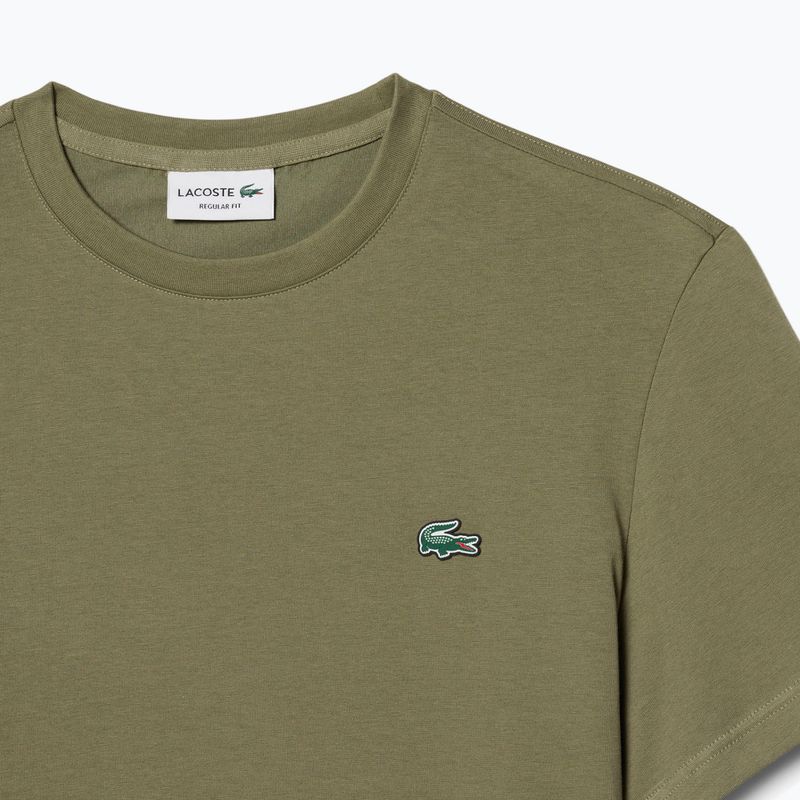 T-shirt da uomo Lacoste TH5133 khaki 6