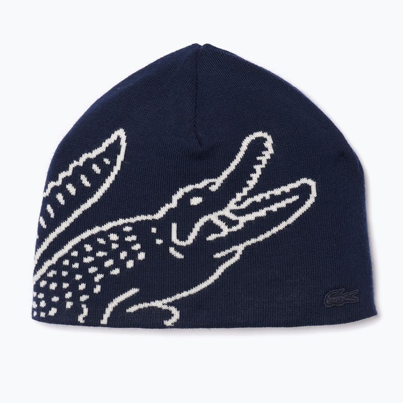Cappello invernale Lacoste RB3021 blu navy/floreale
