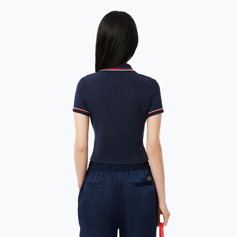 Polo Lacoste donna DF9599 blu navy/rill/grenadine 2
