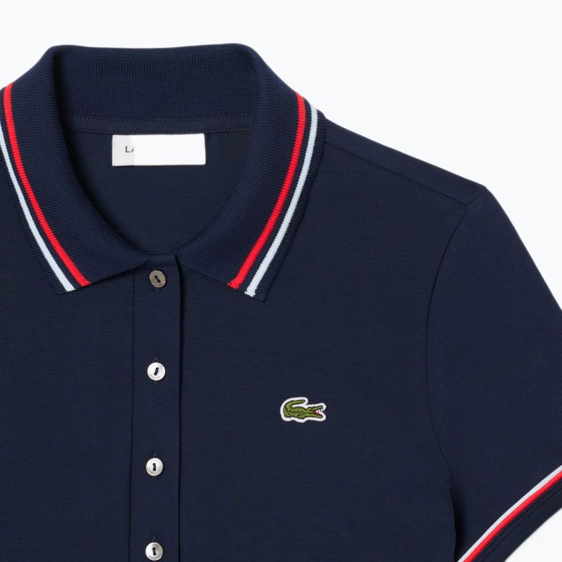 Polo Lacoste donna DF9599 blu navy/rill/grenadine 5