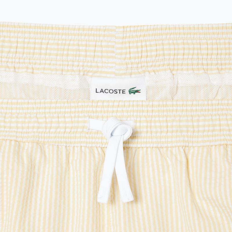 Pantaloncini da bagno Lacoste da uomo MH9089 bianco/giallo 2