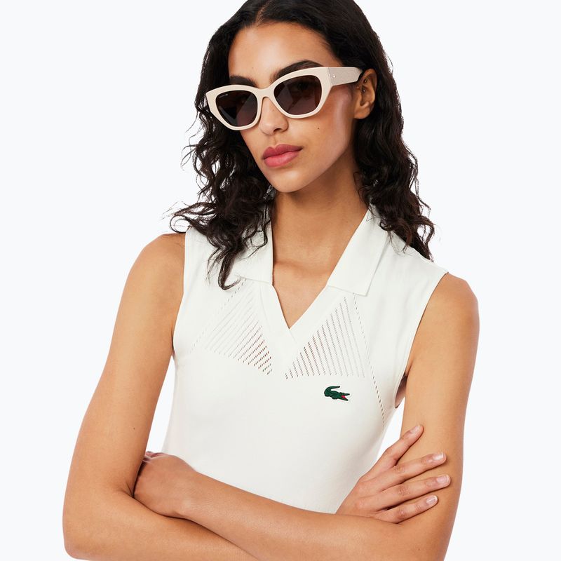 Abito da tennis Lacoste EF0615 bianco/verde 4