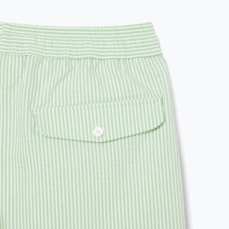 Pantaloncini da bagno Lacoste uomo MH9089 bianco/liamone 4