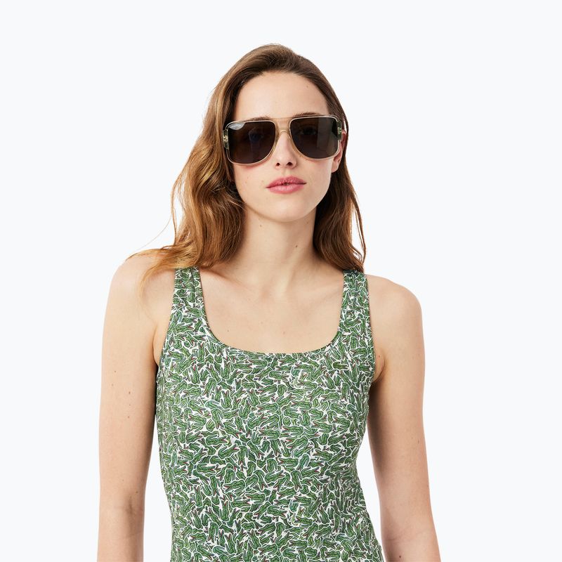 Costume da bagno Lacoste donna MF9608 verde/floreale 6