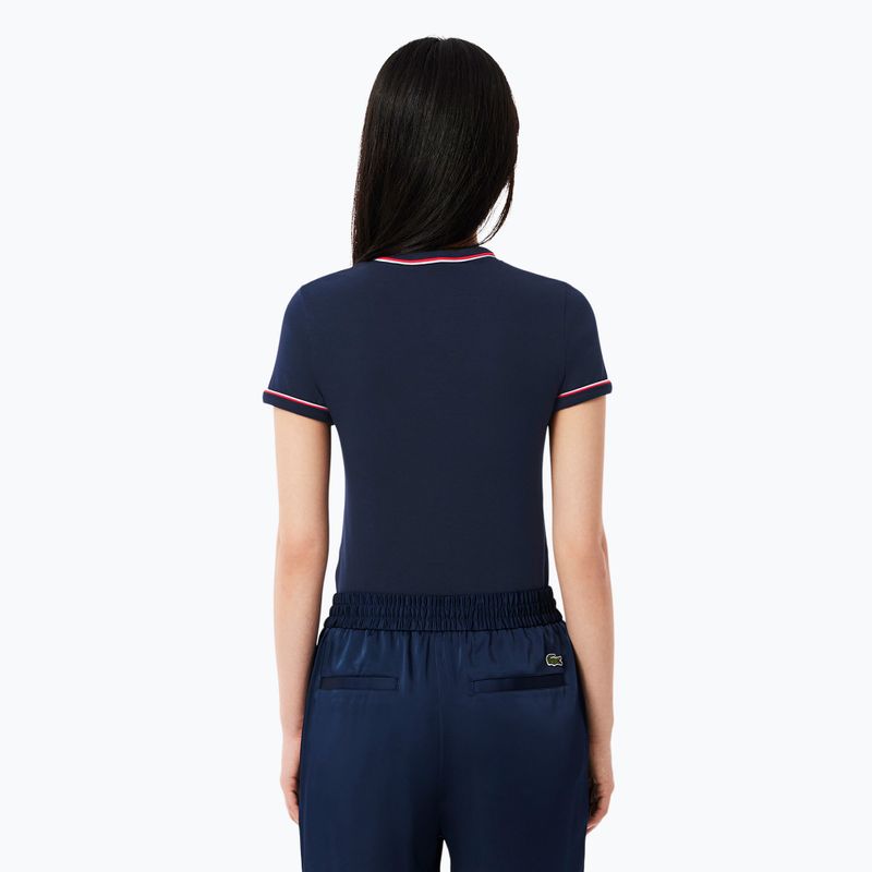 T-shirt Lacoste donna TF0347 blu navy/rill/grenadine 2