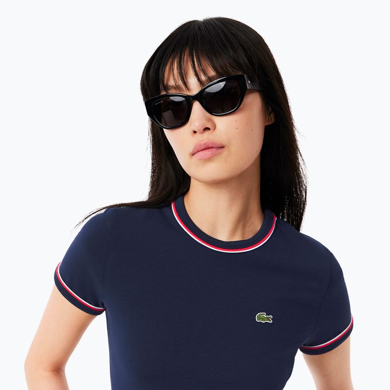T-shirt Lacoste donna TF0347 blu navy/rill/grenadine 3