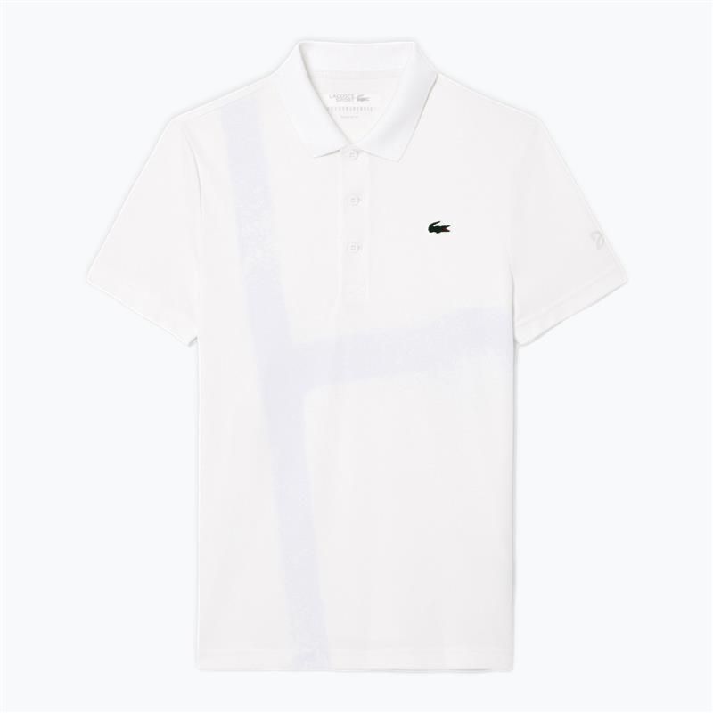 Polo Tennis Lacoste Uomo DH8971 bianco 5