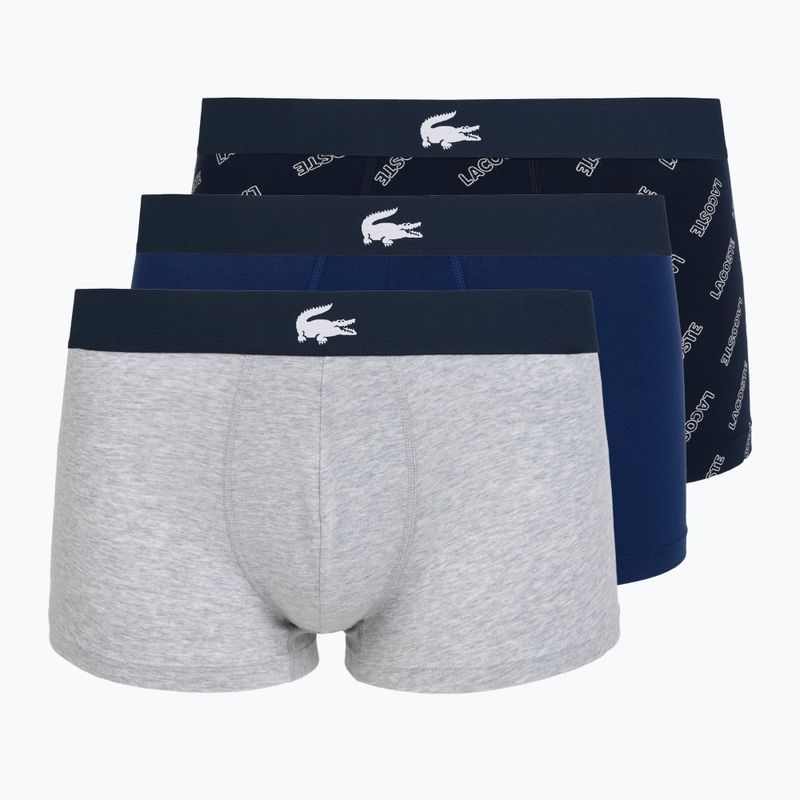 Lacoste boxer uomo 5H1288 confezione da 3 pezzi blu navy/bianco/argento ch