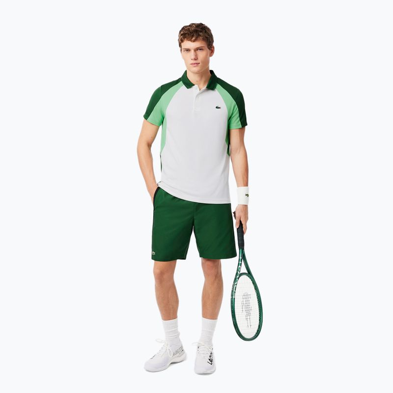 Polo Lacoste Tennis Uomo DH8963 bianco/verde limone 2