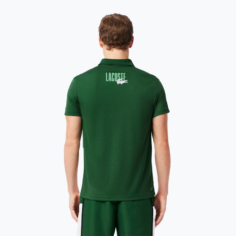 Polo Lacoste Tennis Uomo DH8963 bianco/verde limone 3
