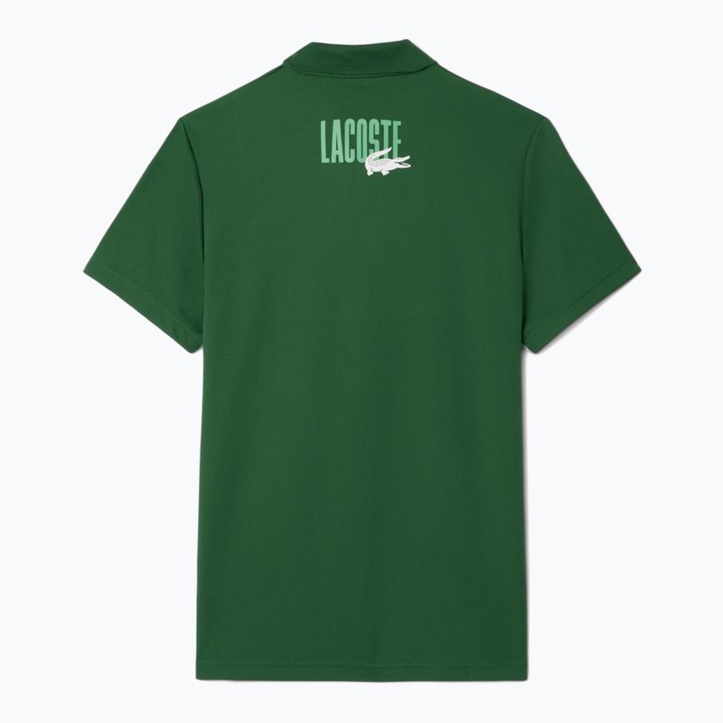 Polo Lacoste Tennis Uomo DH8963 bianco/verde limone 6