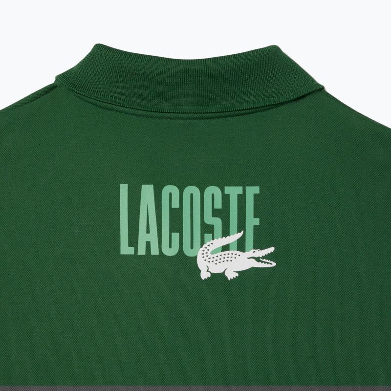 Polo Lacoste Tennis Uomo DH8963 bianco/verde limone 8