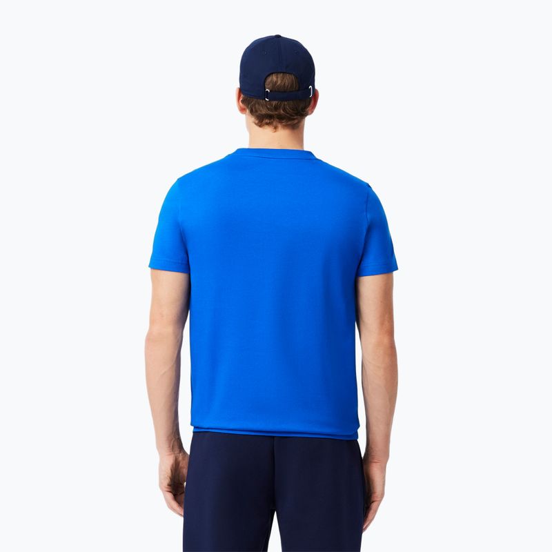 Camicia da tennis Lacoste uomo TH1044 gipsy bianco/blu scuro 2