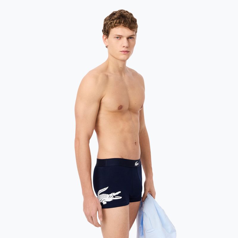 Lacoste boxer uomo 5H1291 confezione da 3 pezzi blu navy/bianco/argento ch 2