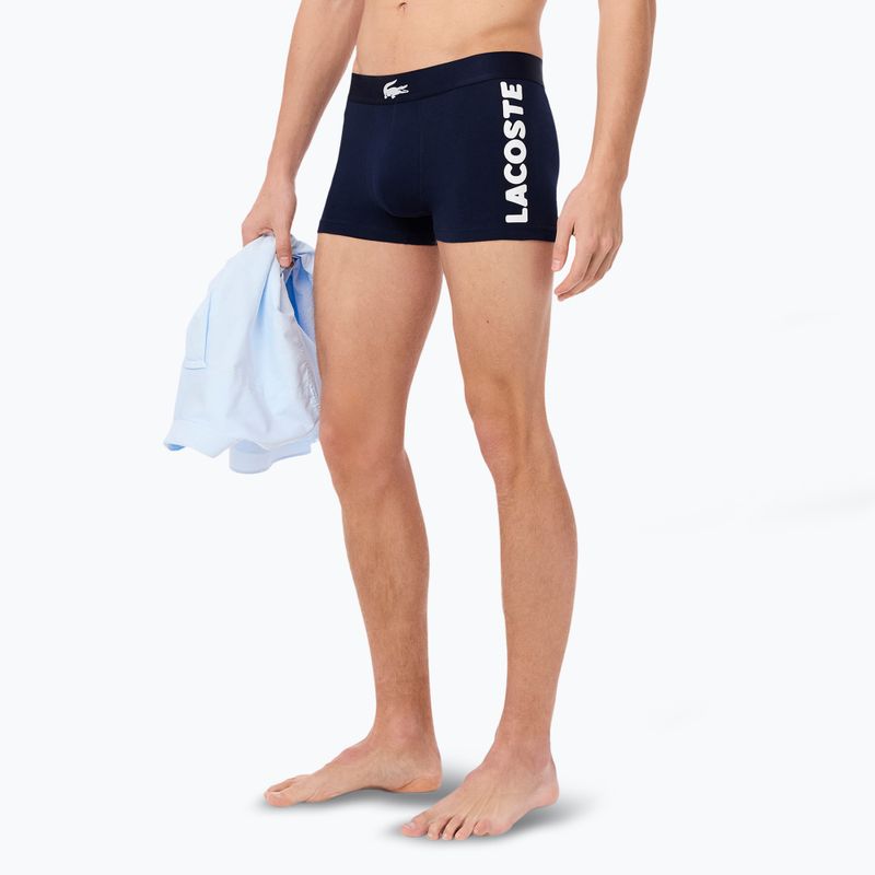 Lacoste boxer uomo 5H1291 confezione da 3 pezzi blu navy/bianco/argento ch 3