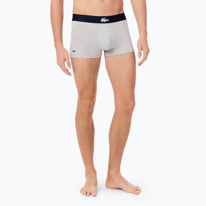 Lacoste boxer uomo 5H1291 confezione da 3 pezzi blu navy/bianco/argento ch 4