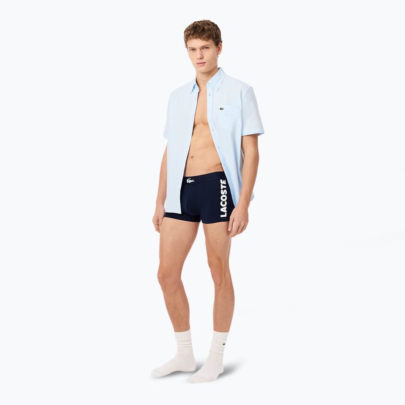 Lacoste boxer uomo 5H1291 confezione da 3 pezzi blu navy/bianco/argento ch 6