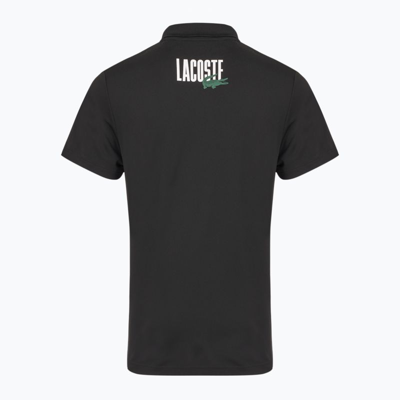 Polo Lacoste Tennis Uomo DH8963 bianco/malva nero 2