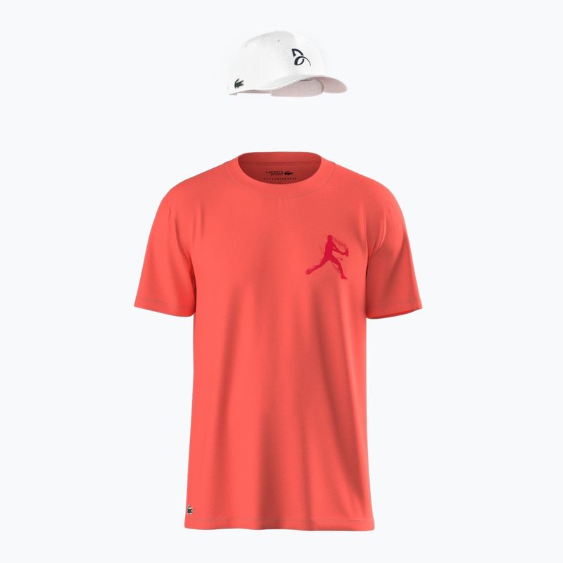 Camicia da tennis Lacoste uomo TH1044 rosso mango/grenadine