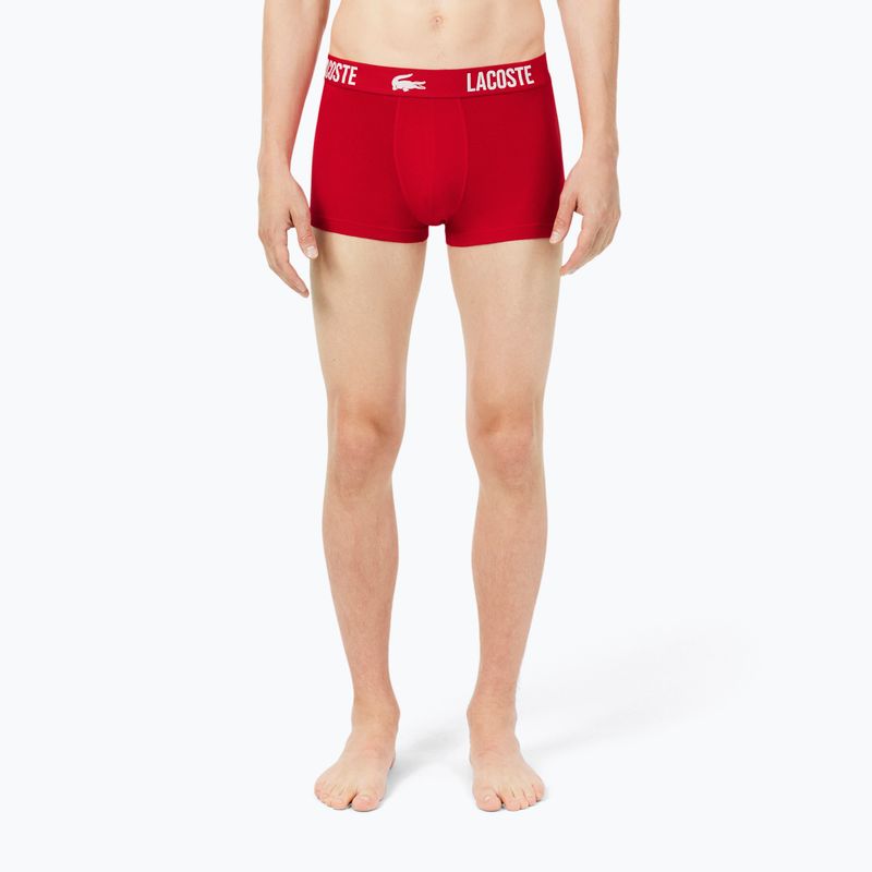 Boxer da uomo Lacoste 5H2393 3 pack black/red/white 3