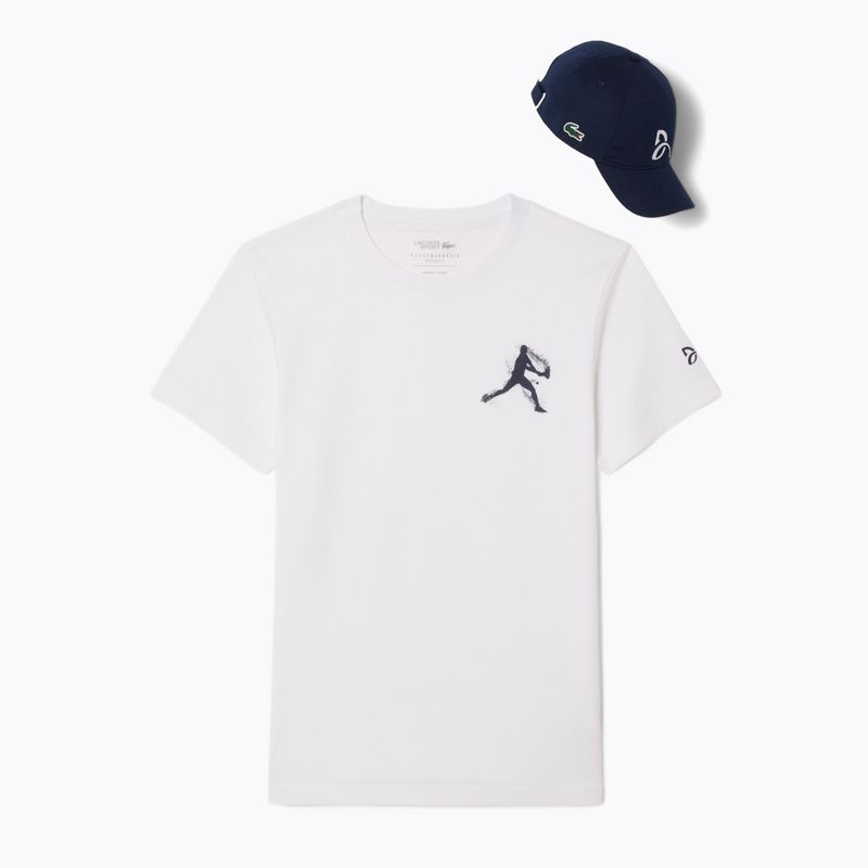 Camicia da tennis Lacoste uomo TH1044 bianco/blu scuro