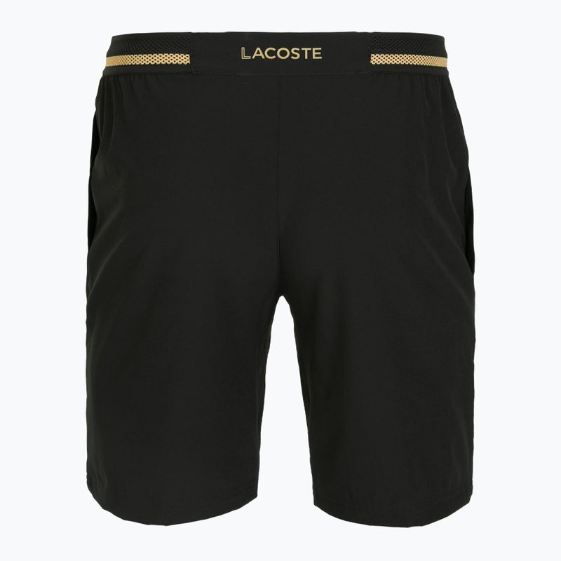 Pantaloncini da tennis Lacoste uomo GH7413 nero/oro 2