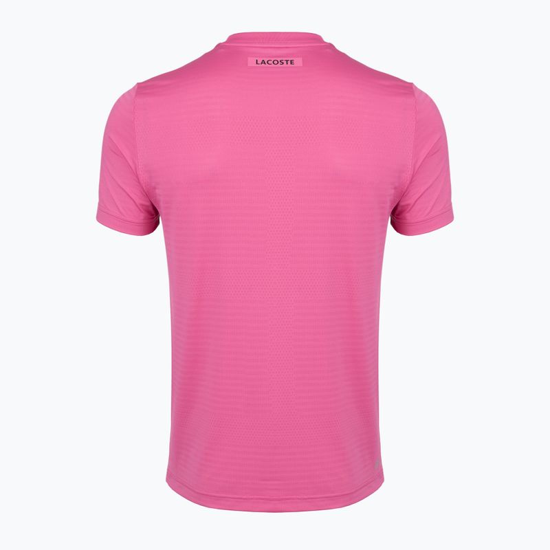 Maglia da tennis uomo Lacoste TH0004 fuchsia pink 2
