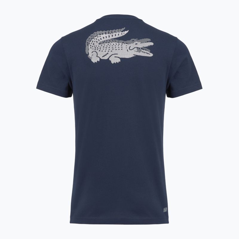 T-shirt da tennis uomo Lacoste TH0003 navy blue/white 2