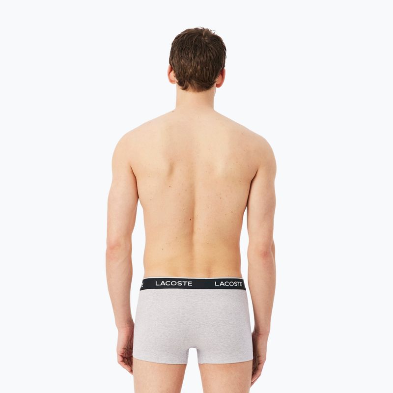 Boxer da uomo Lacoste 5H1300 3 pack silver chine/flagstone/black 3