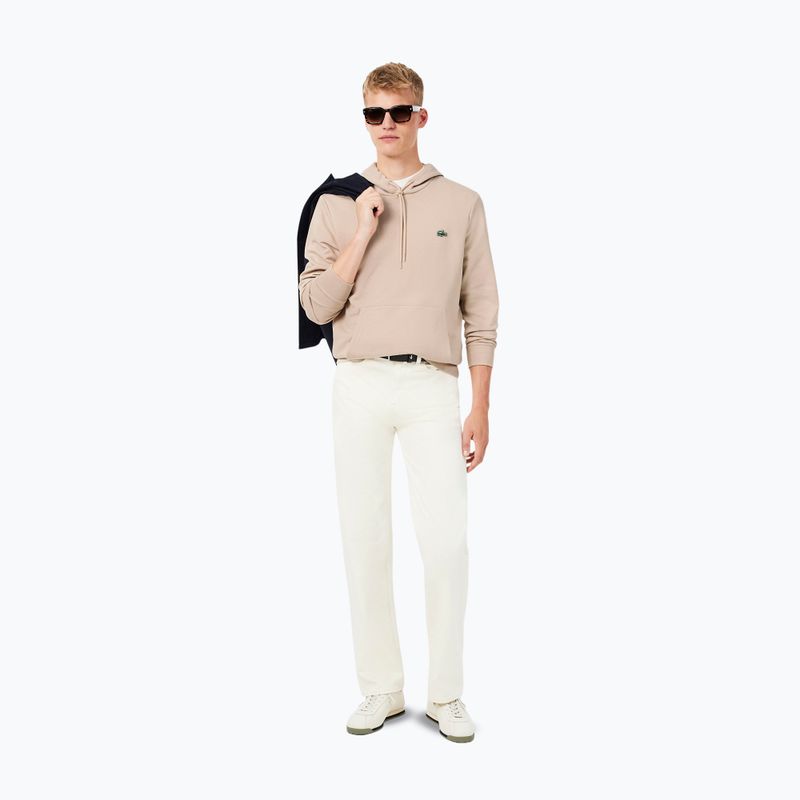 Felpa da uomo Lacoste SH9373 Hoodie sisal 2